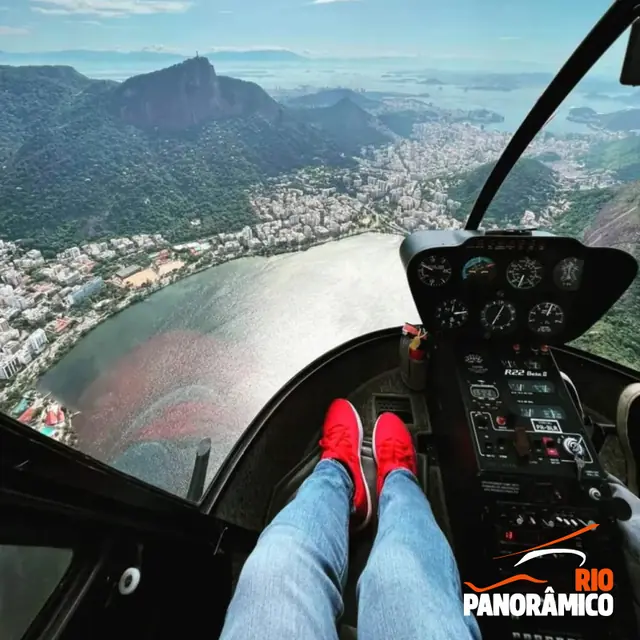 Vista aérea do Rio de Janeiro a partir da cabine